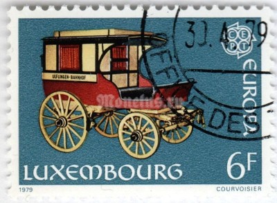 марка Люксембург 6 франков "EUROPA - History of the Post" 1979 год Гашение