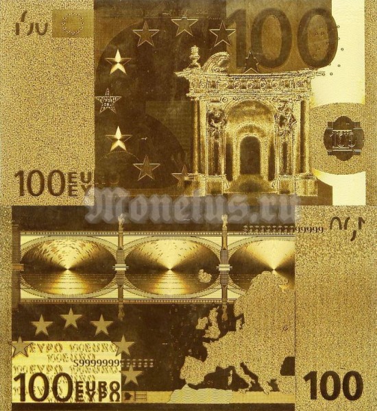 Сувенирная бона Евросоюз 100 евро