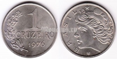 монета Бразилия 1 крузейро 1976 год
