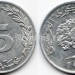 монета Тунис 5 миллим 1960 год