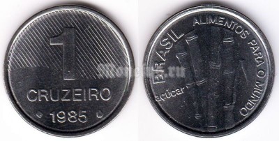 монета Бразилия 1 крузейро 1979-1985 год FAO
