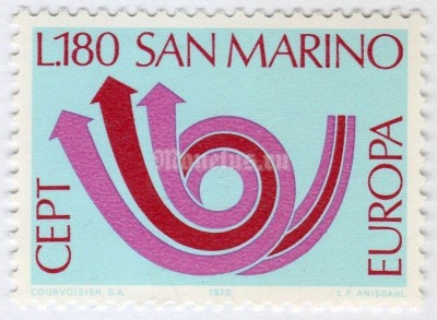 марка Сан-Марино 180 лир "Europa" 1973 год