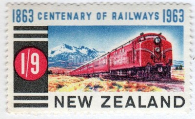 марка Новая Зеландия 1/9 шиллинга "Diesel Express" 1963 год