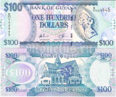 бона Гайана 100 долларов 2006 год