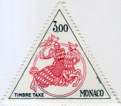 марка Монако 3 франка "Knight" 1983 год