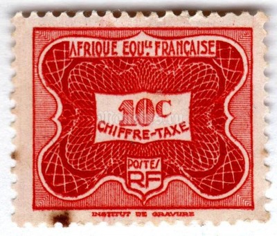 марка Французская Гвинея 10 сантим  