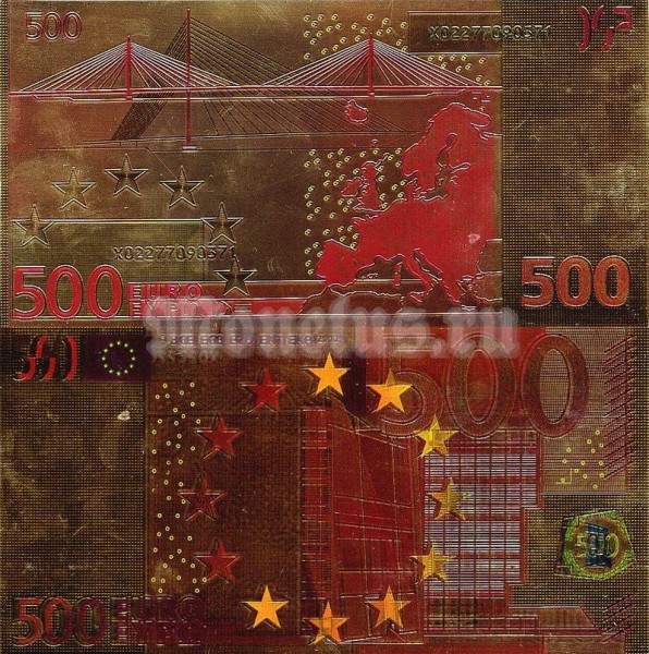 Сувенирная бона Евросоюз 500 евро