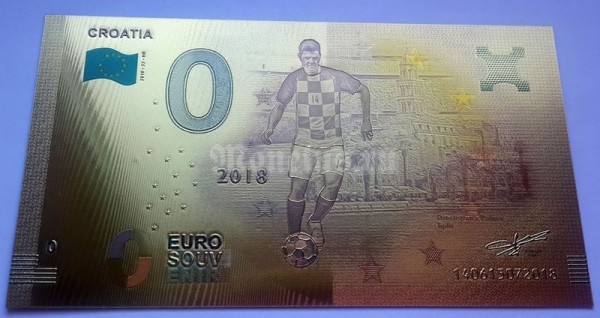 сувенирная банкнота 0 евро 2018 год - Футбол
