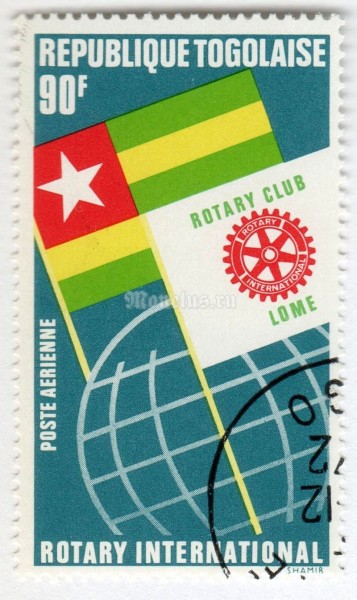марка Тоголезия 90 франков "Symbols" 1972 год Гашение