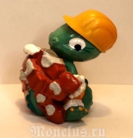 Киндер Сюрприз, Kinder, серия Динозавры Строители 1995 год, Die Dapsy Dinos, с кирпичами