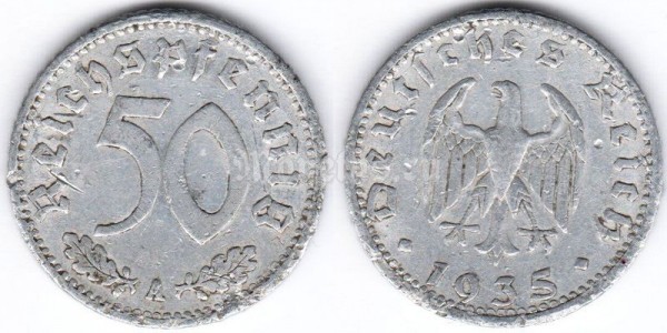 монета Германия 50 рейхспфеннигов 1935 год A