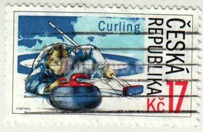 марка Чехия 17 крон "Спорт - Керлинг" 2005 год
