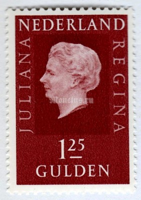 марка Нидерланды 1,25 гульдена "Queen Juliana (1909-2004)" 1969 год