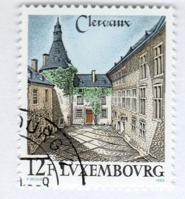 марка Люксембург 12 франков "Clervaux" 1989 год Гашение