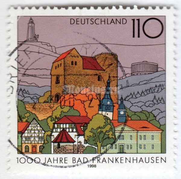 марка ФРГ 110 пфенниг "Bad Frankenhausen" 1998 год Гашение