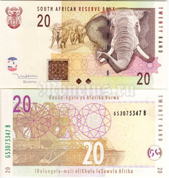 бона Южная Африка 20 рандов 2005 год