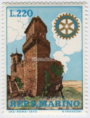 марка Сан-Марино 220 лир "Rotary" 1970 год