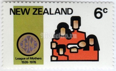 марка Новая Зеландия 6 центов "Mothers" 1976 год