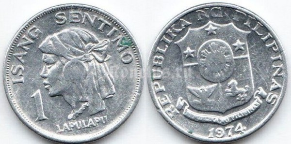 монета Филиппины 1 сентимо 1974 год