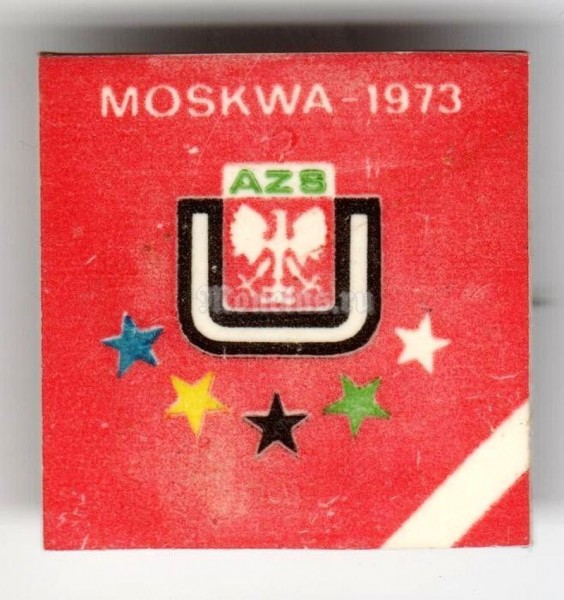 Значок ( Спорт ) "сборная Польши, Универсиада Москва 1973"
