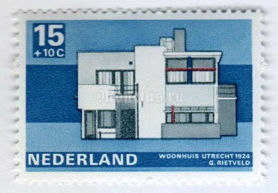 марка Нидерланды 15+10 центов "Schröderhuis, Utrecht (1924)" 1969 год