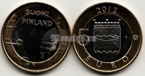 монета Финляндия 5 евро 2012 год Кафедральный и Успенский соборы Хельсинки