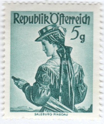 марка Австрия 5 грош "Salzburg, Pinzgau" 1949 год