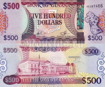 бона Гайана 500 долларов 2011 год