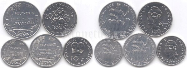 Полинезия набор из 5-ти монет
