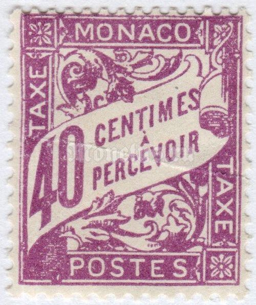 марка Монако 40 сентиме "Figure" 1925 год