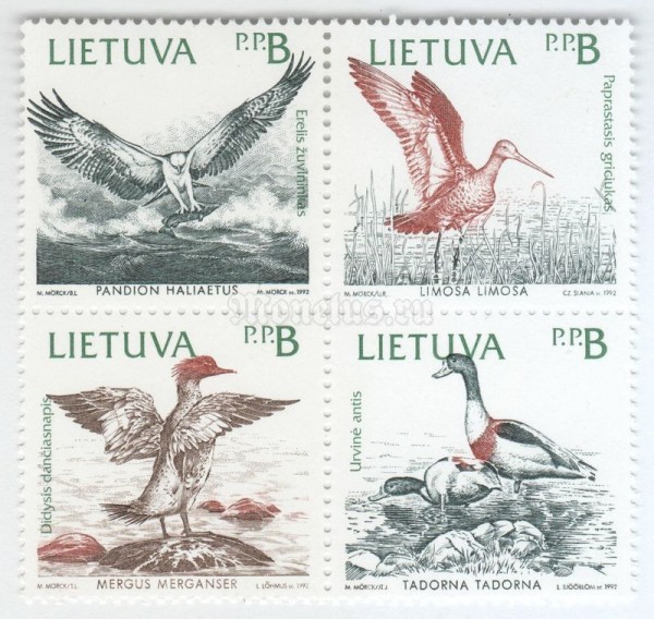 квартблок Литва "Birds of the Baltic" 1992 год