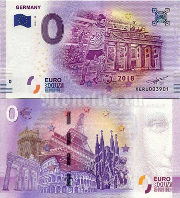 Сувенирная банкнота Германия 0 евро 2018 год - Чемпионат мира по футболу 2018