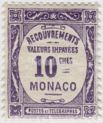 марка Монако 10 сентиме "Numeral" 1925 год