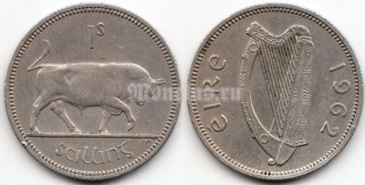 монета Ирландия 1 шиллинг 1962 год