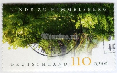 марка ФРГ 110 пфенниг "Lime tree at Himmelsberg" 2001 год Гашение