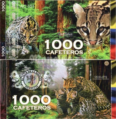 бона Колумбия 1000 кафетерос 2014 год серия Животные