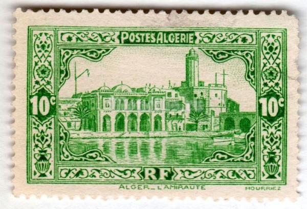 марка Французский Алжир 1 сантим "Архитектура" 