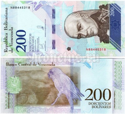 банкнота Венесуэла 200 боливар 2018 год