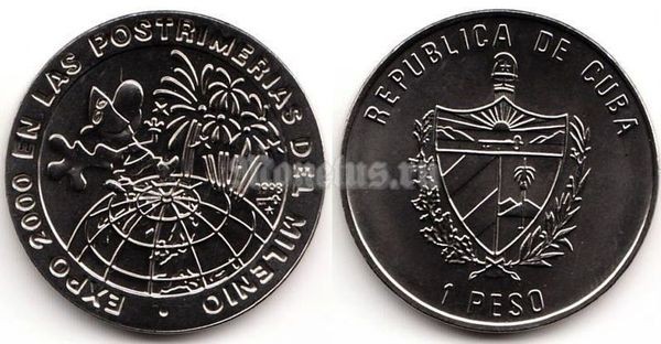 монета Куба 1 песо 1998 год - EXPO 2000