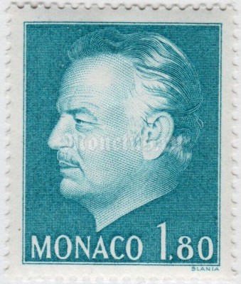 марка Монако 1,80 франка "Prince Rainier III (1923-2005)" 1980 год