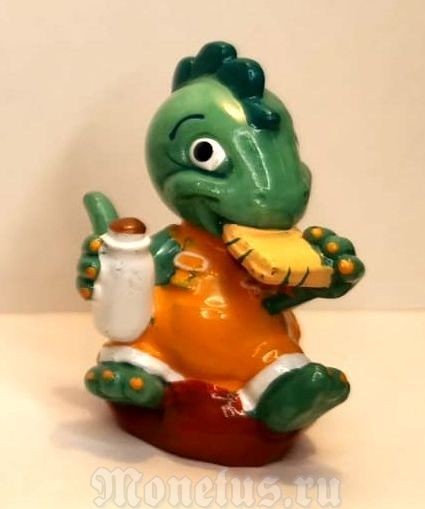 Киндер Сюрприз, Kinder, серия Динозавры Строители 1995 год, Die Dapsy Dinos, обедает