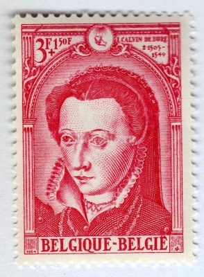 марка Бельгия 3+1,50 франка "Protestantism in Belgium" 1964 год