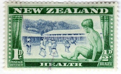 марка Новая Зеландия 1+1/2 пенни "Boy 1 + ½" 1948 год