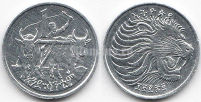 монета Эфиопия 1 сантим 1977 год