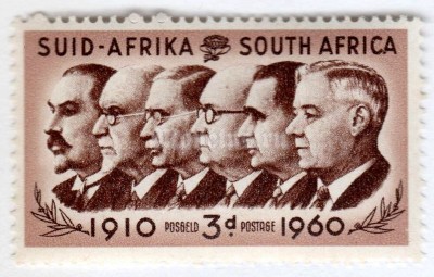 марка Южная Африка 3 пенни "Union Day" 1960 год