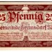Нотгельд Германия 25 пфеннигов 1919 год Hermsdorf Хермсдорф