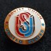 Значок Soviet Union United States Вымпел США золотистый