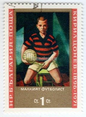 марка Болгария 1 стотинка "Little footballer" 1971 год Гашение