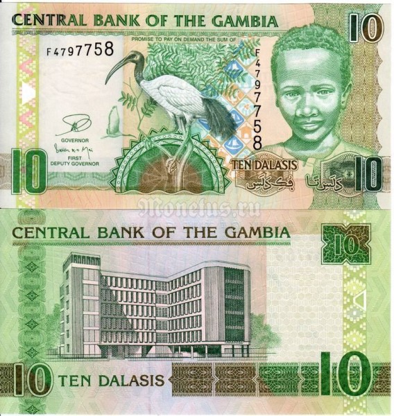 бона Гамбия 10 даласи 2012 год