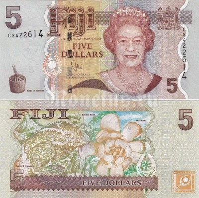 банкнота Фиджи 5 долларов 2012 год